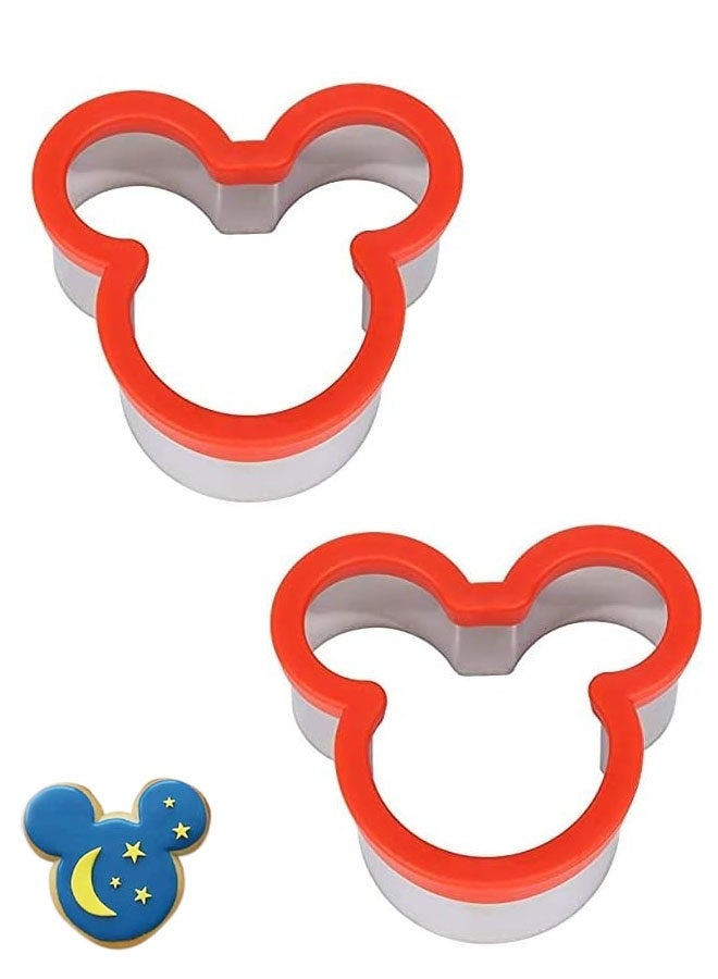 Mouse Cookie Cutter, Metal Mickey Mouse Sandwich Cutter for Baking, Large Cartoon Characters Cookie Cutter - Image 1